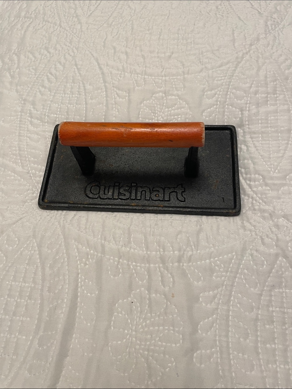 Cuisinart Cast Iron Grill Press Works Great